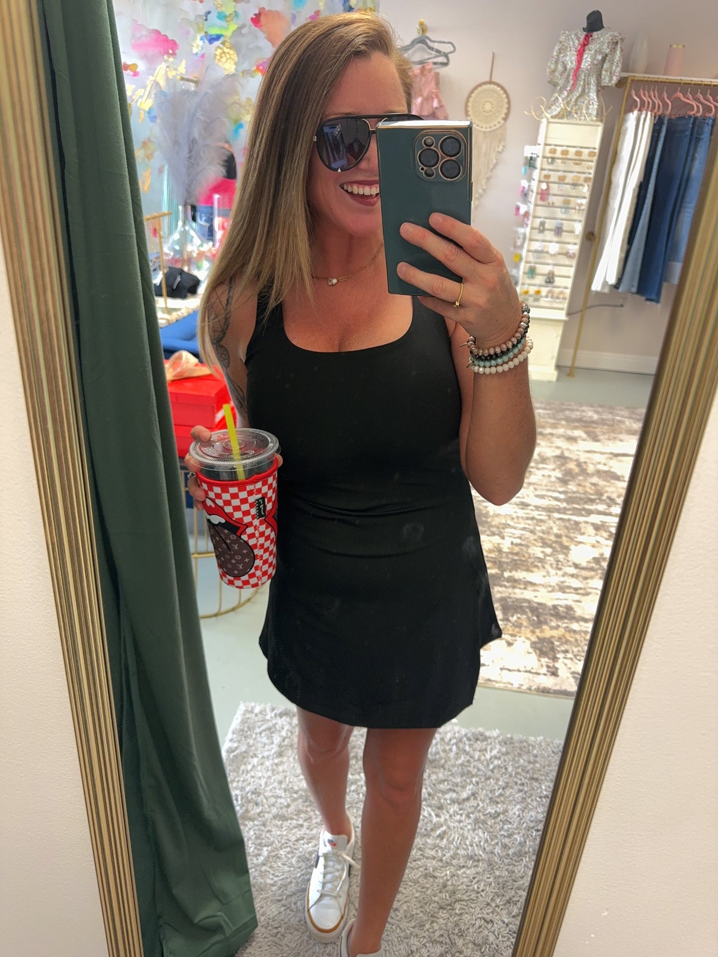 Motion Back Detail Athletic Dress