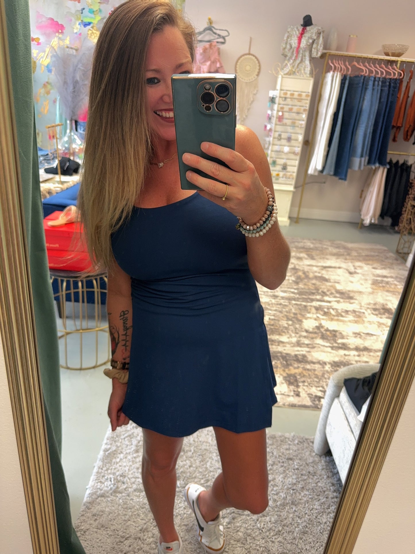 Motion Back Detail Athletic Dress