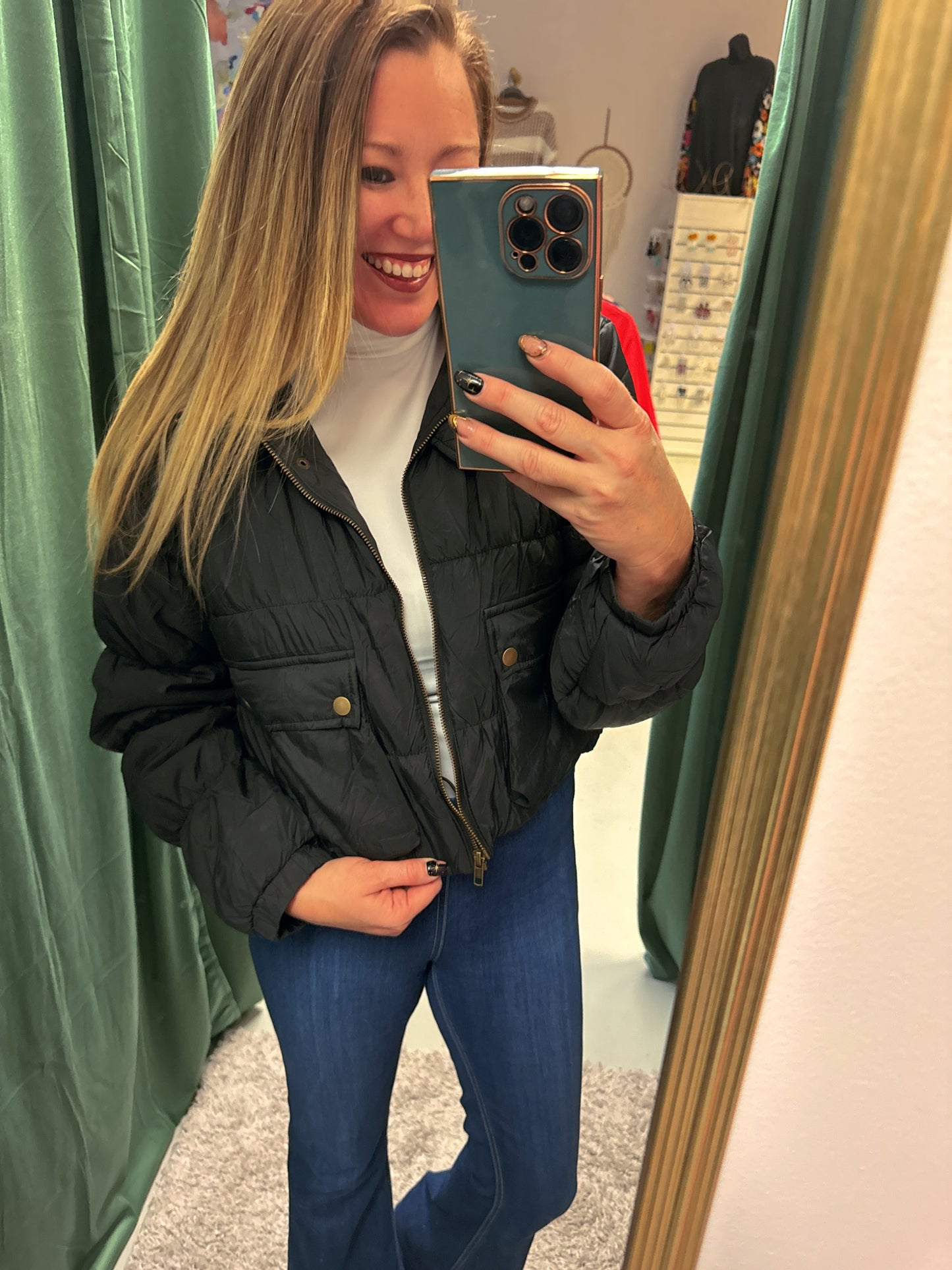 Black Chillax Puffer Jacket