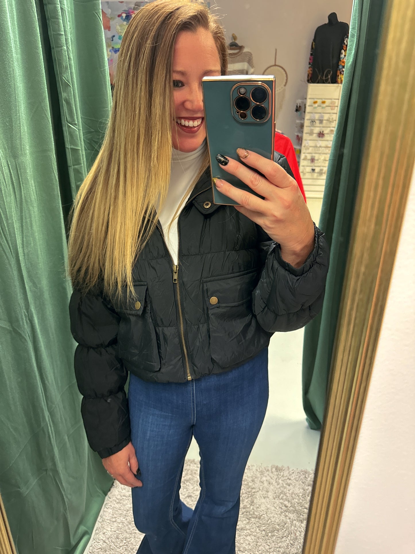 Black Chillax Puffer Jacket