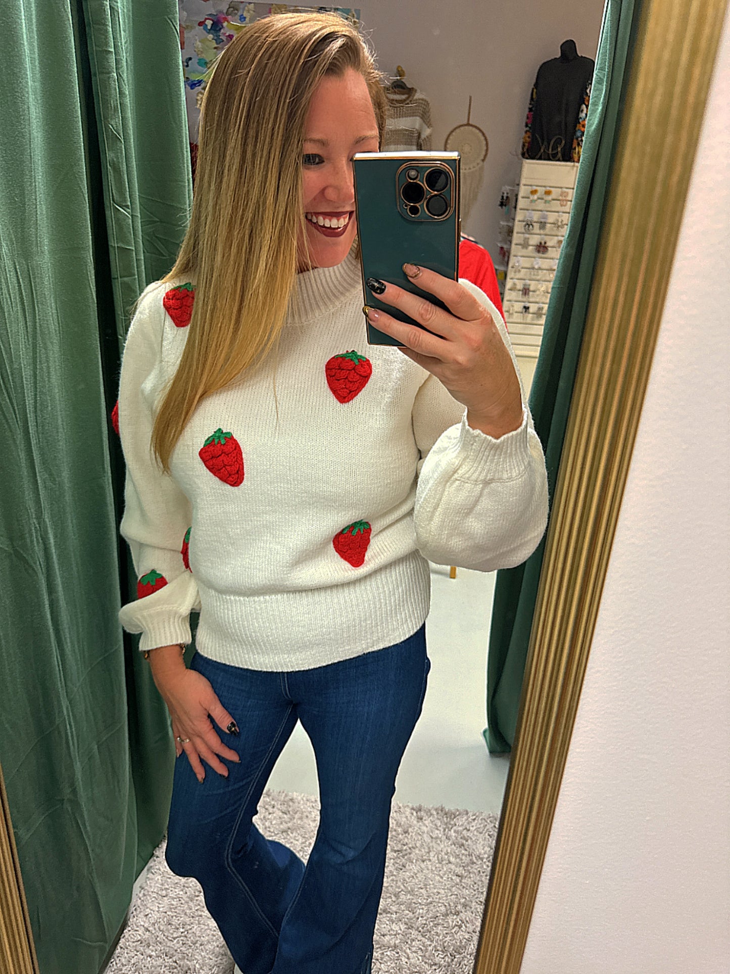 Strawberry Chunky Knit Sweater
