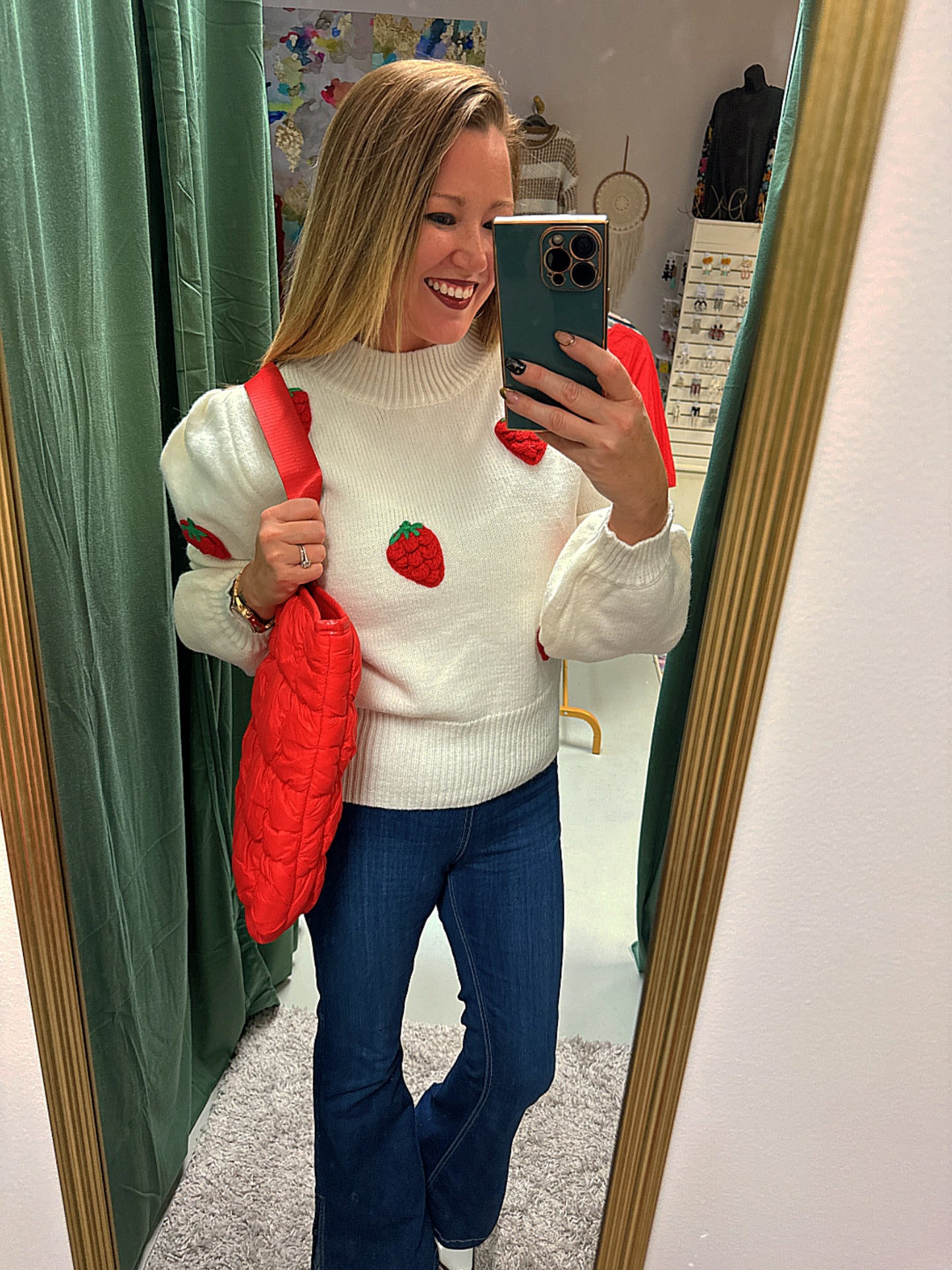 Strawberry Chunky Knit Sweater