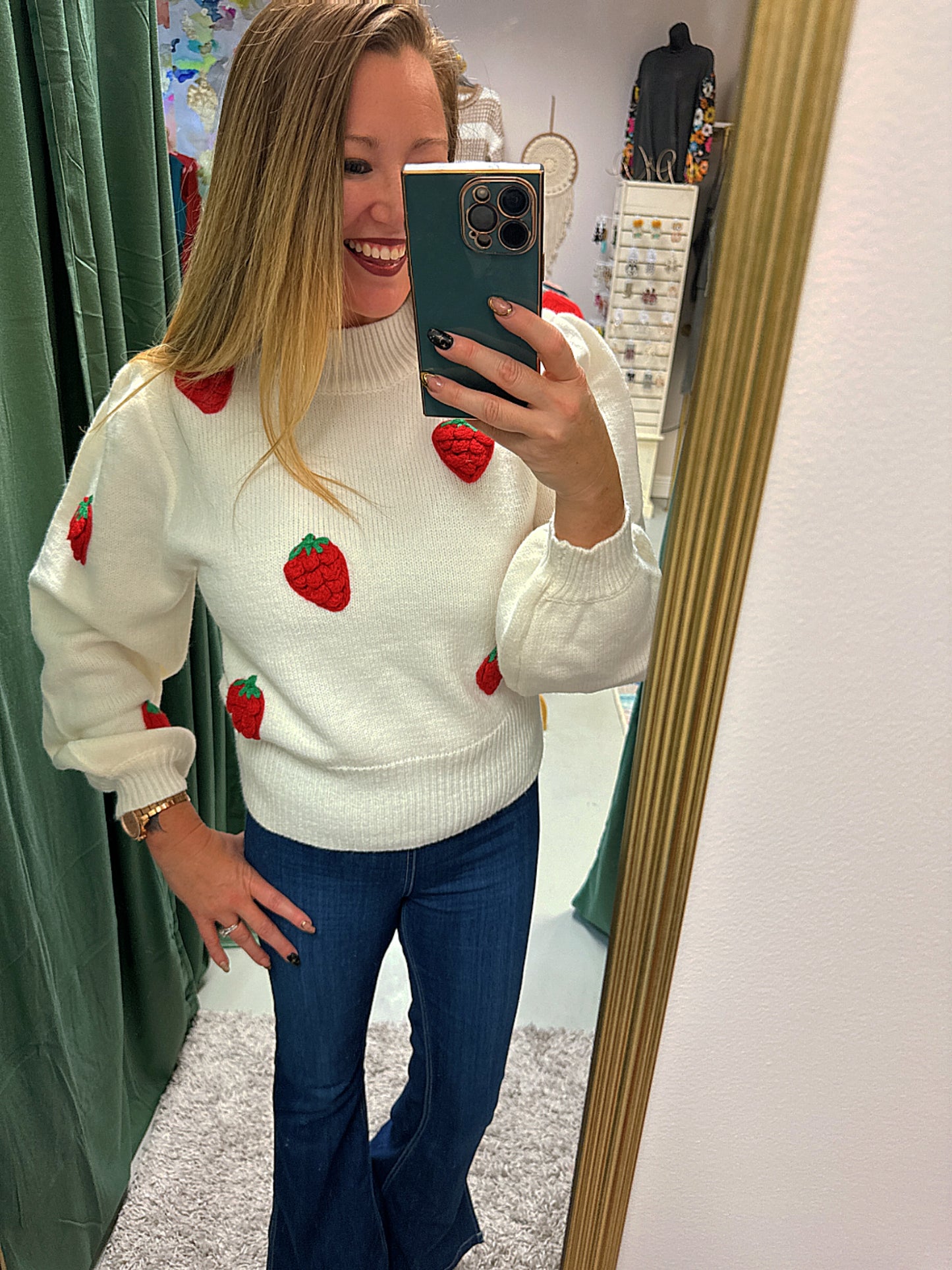 Strawberry Chunky Knit Sweater