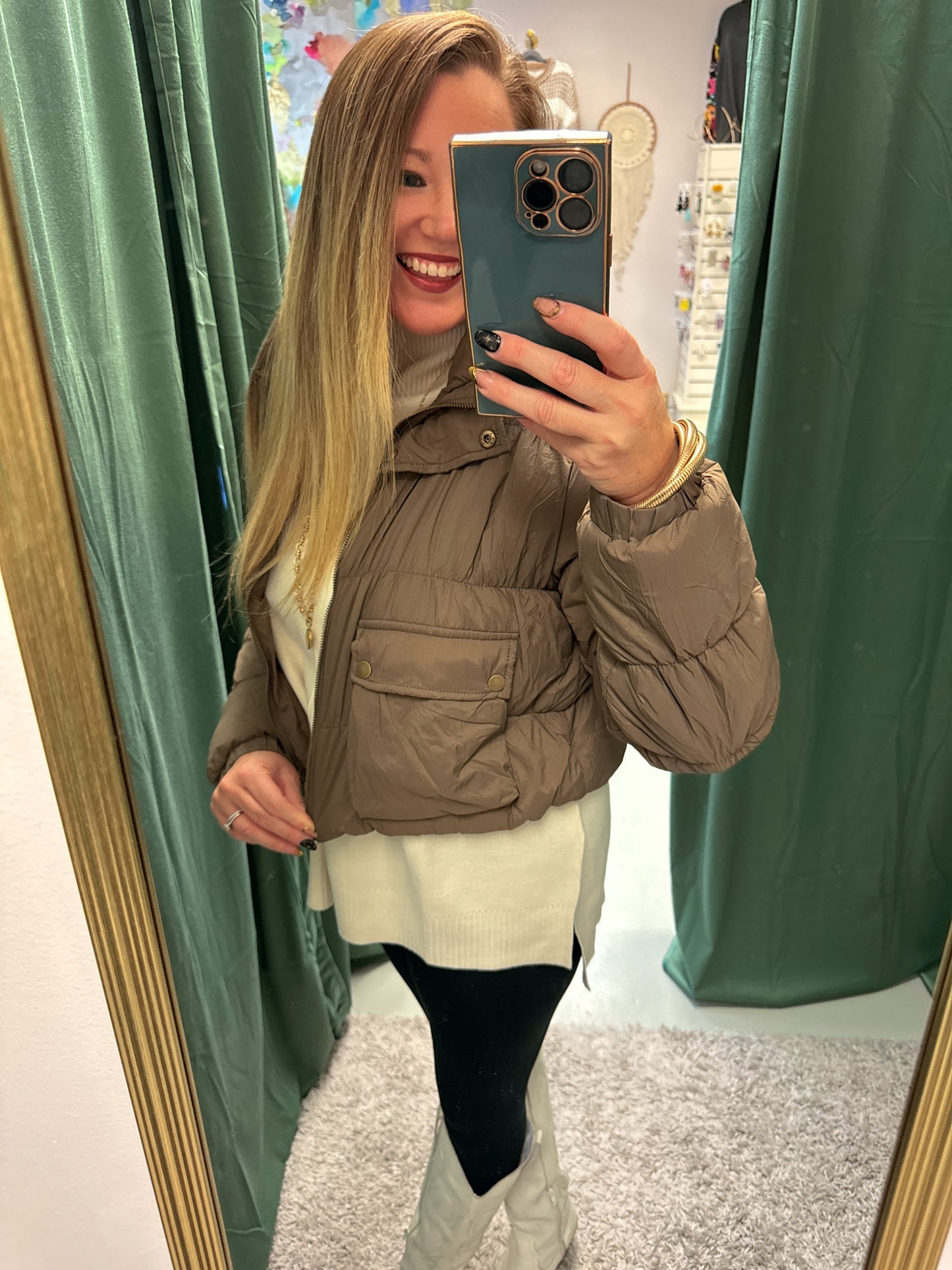 Brown Chillax Puffer Jacket