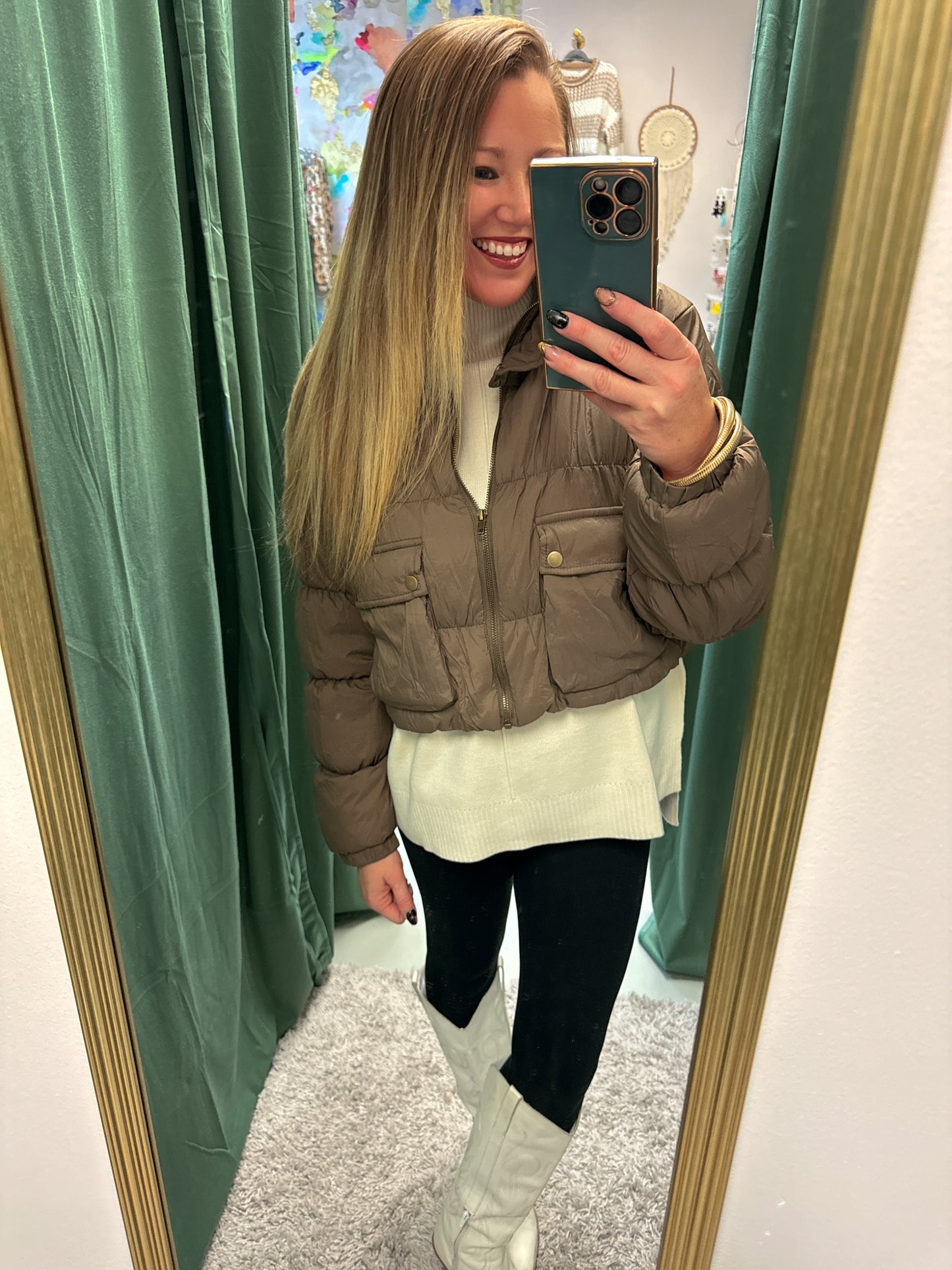 Brown Chillax Puffer Jacket