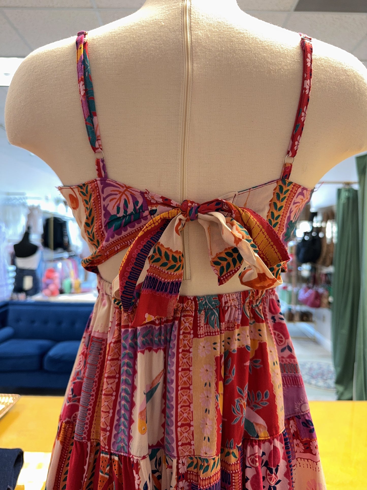 Italia Summer Tie Back Mini Dress