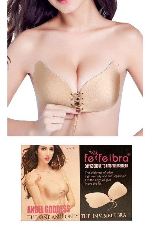 Lace - Up Adhesive Bra