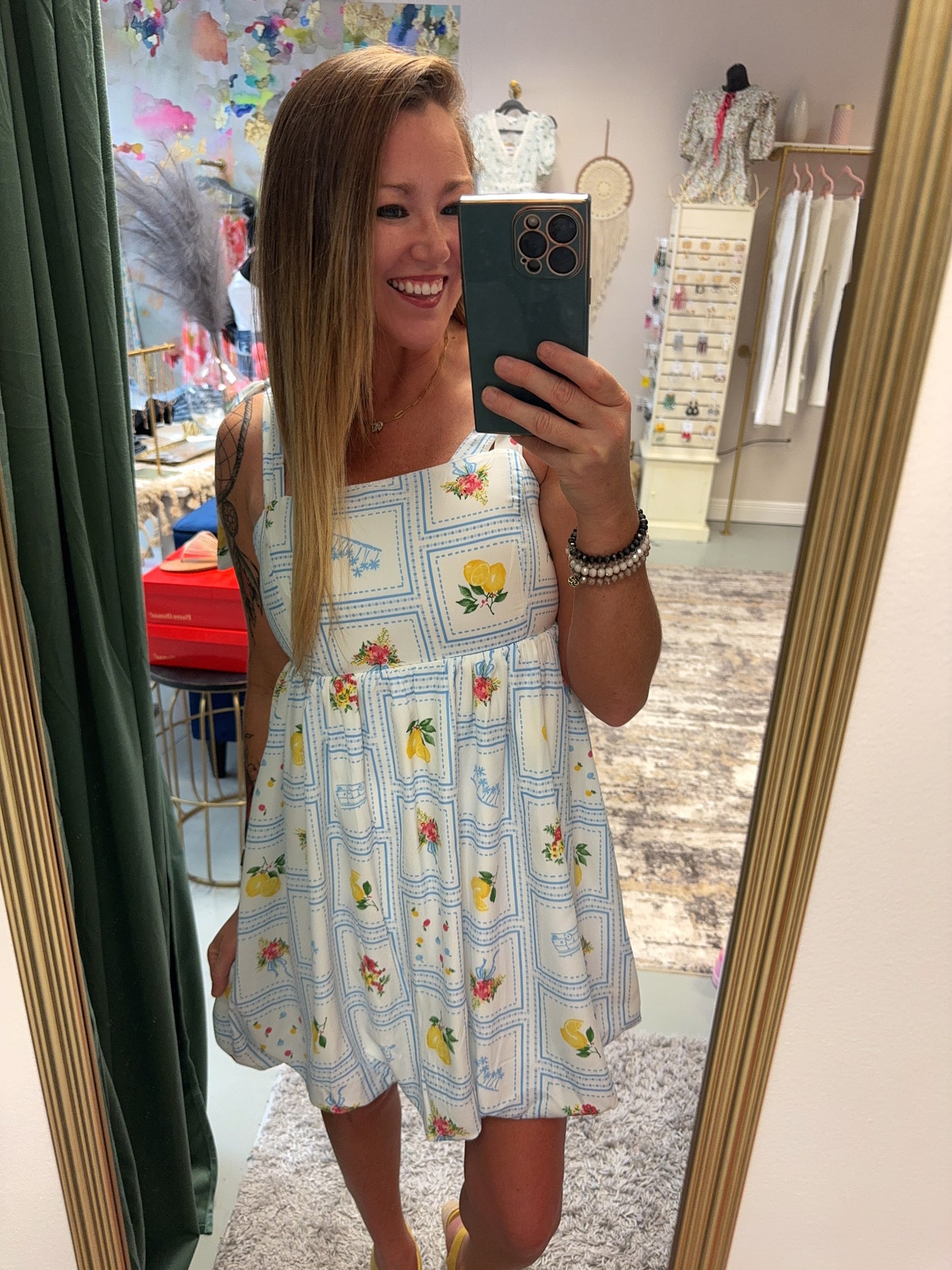 Ready For Brunch Puffy Hem Mini Dress