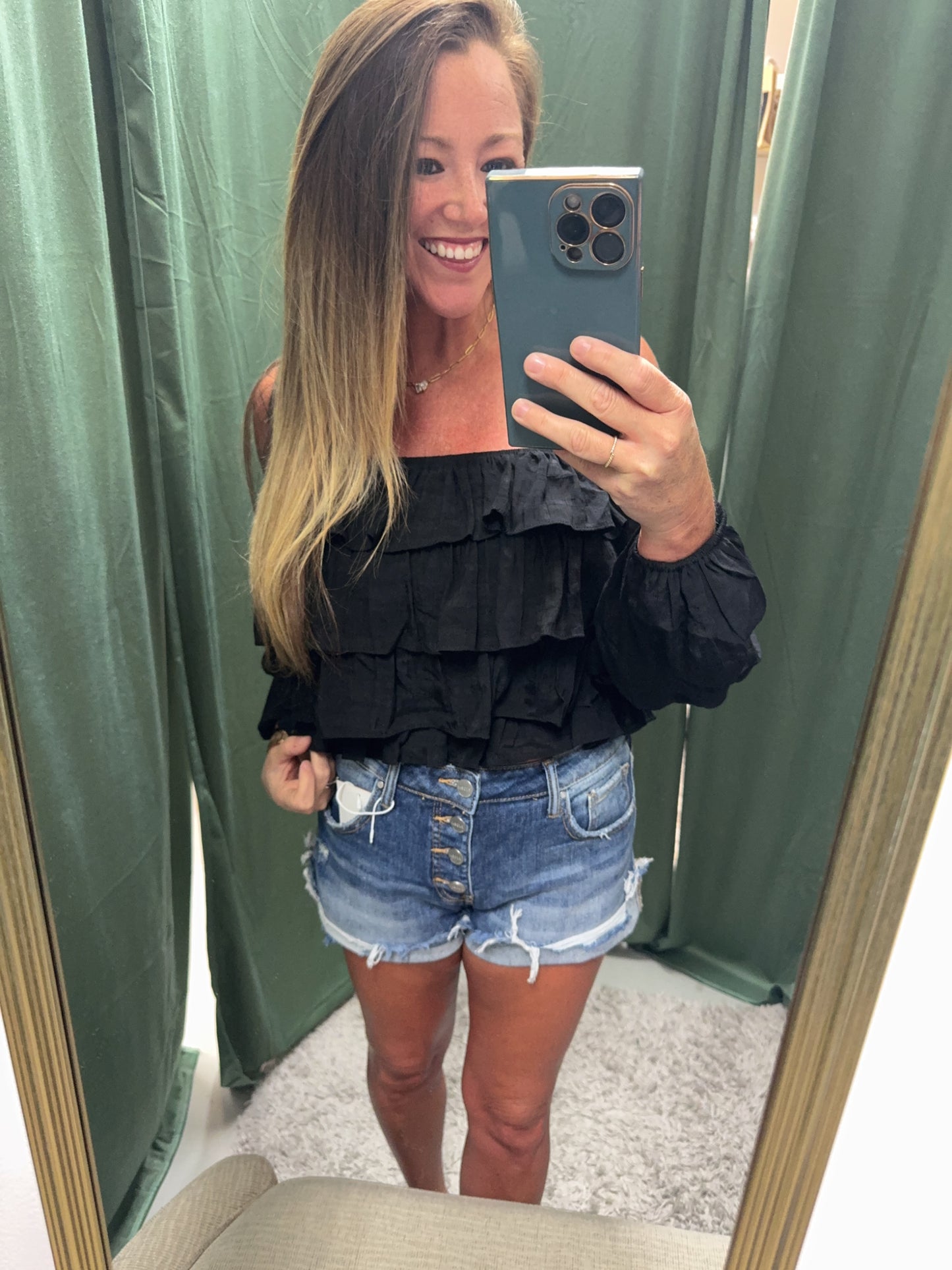 Boho Off Shoulder Ruffle Blouse
