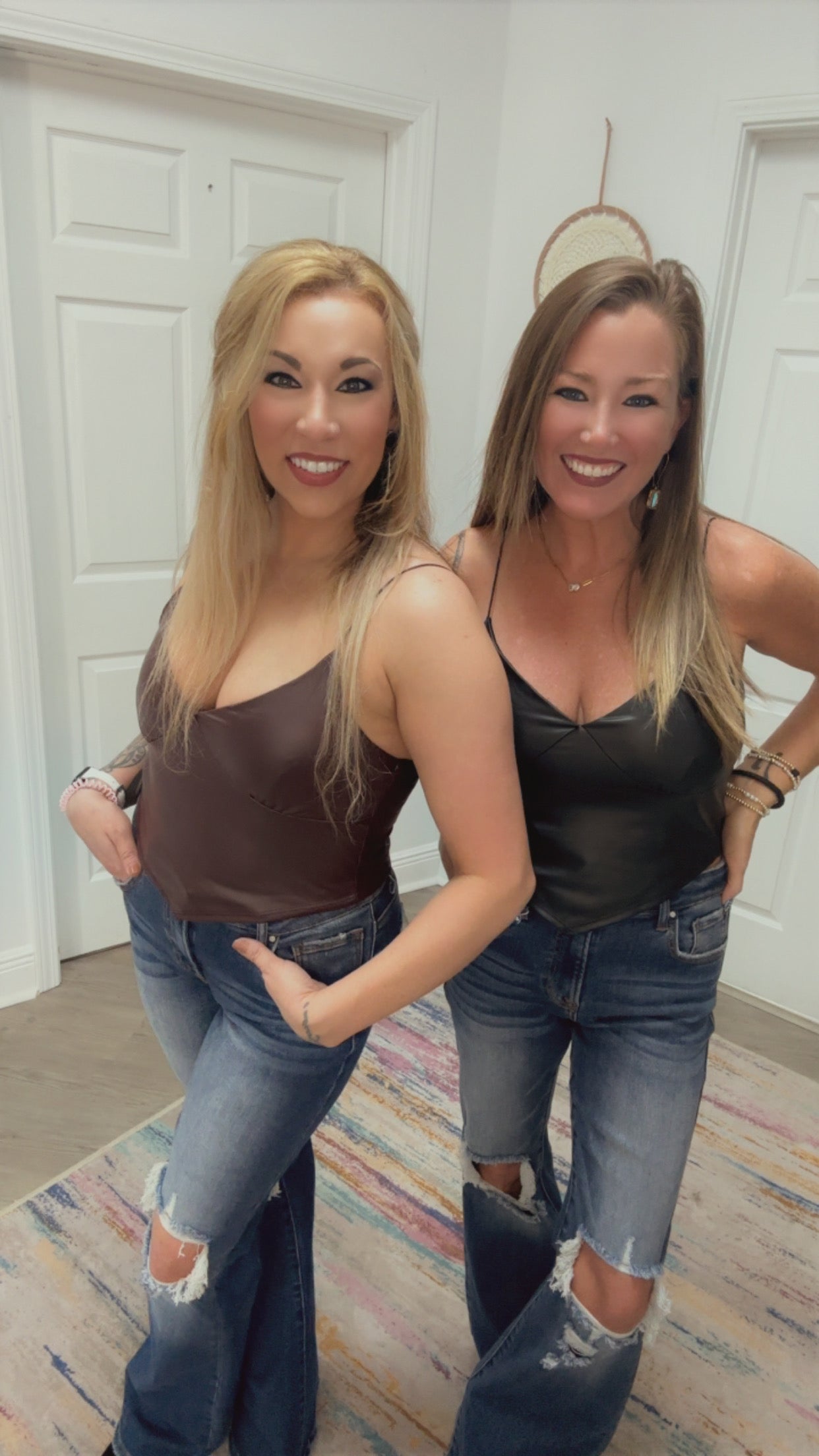 Leyla Leather Top