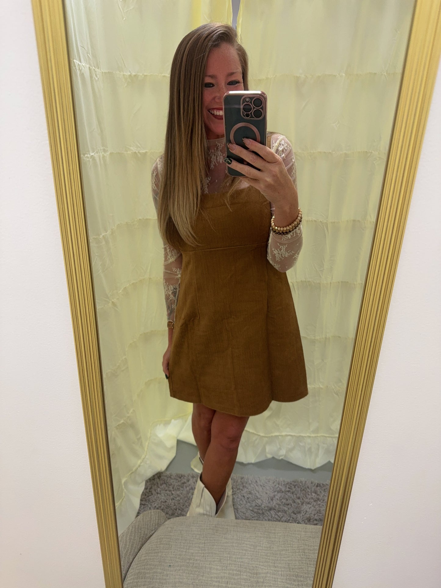 I'm Calling Corduroy Cotton Dress