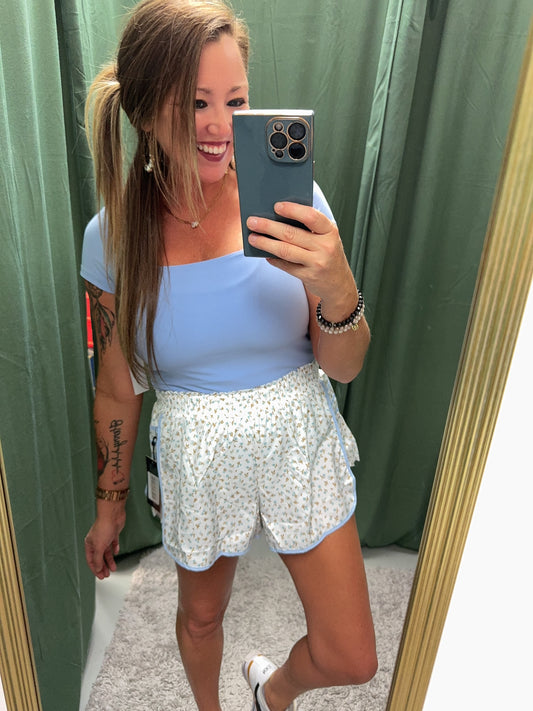 Blue Petal Wind Shorts