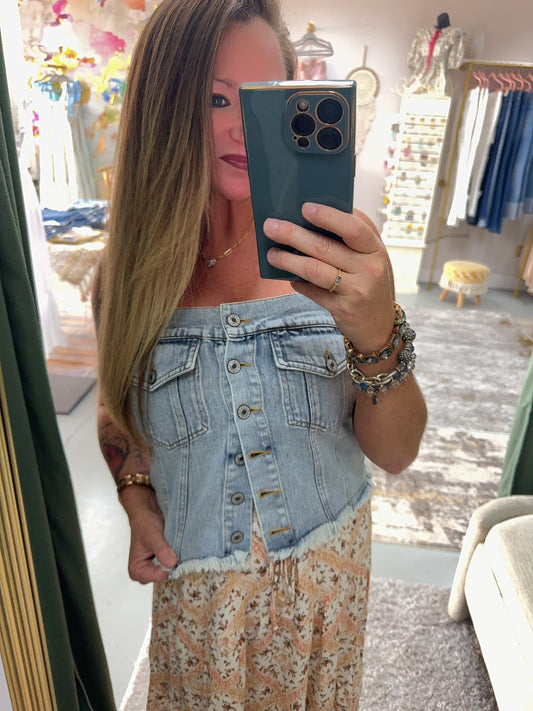 Trailer Park Pretty Top (Light Wash)