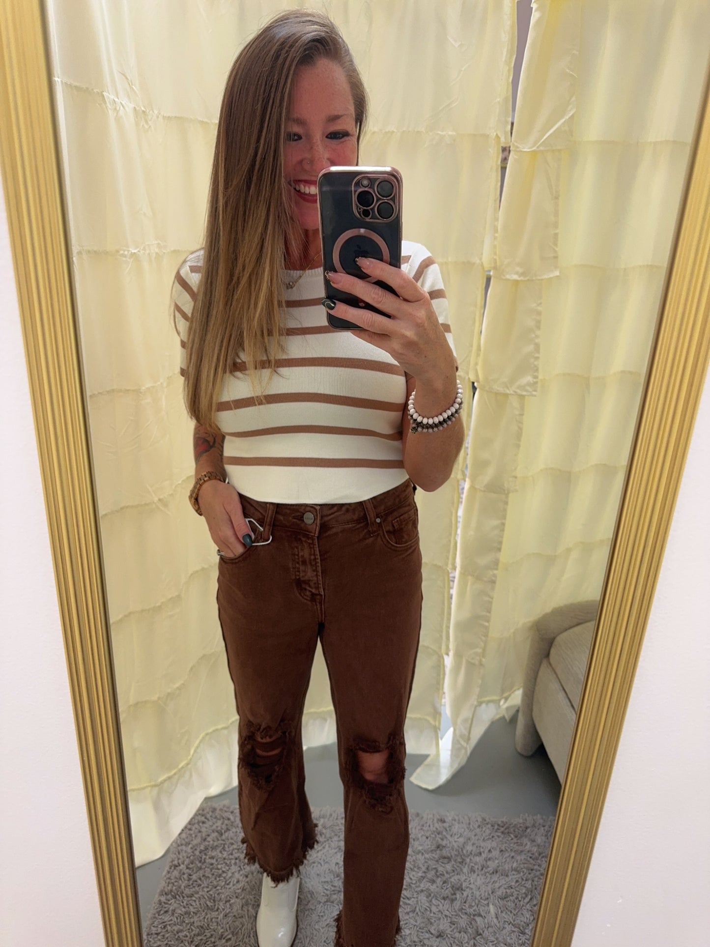 Harbor Sail Striped Knit Top