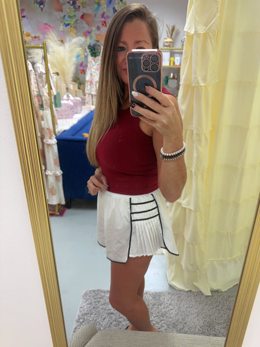 On Point Pleated Side Detail Shorts