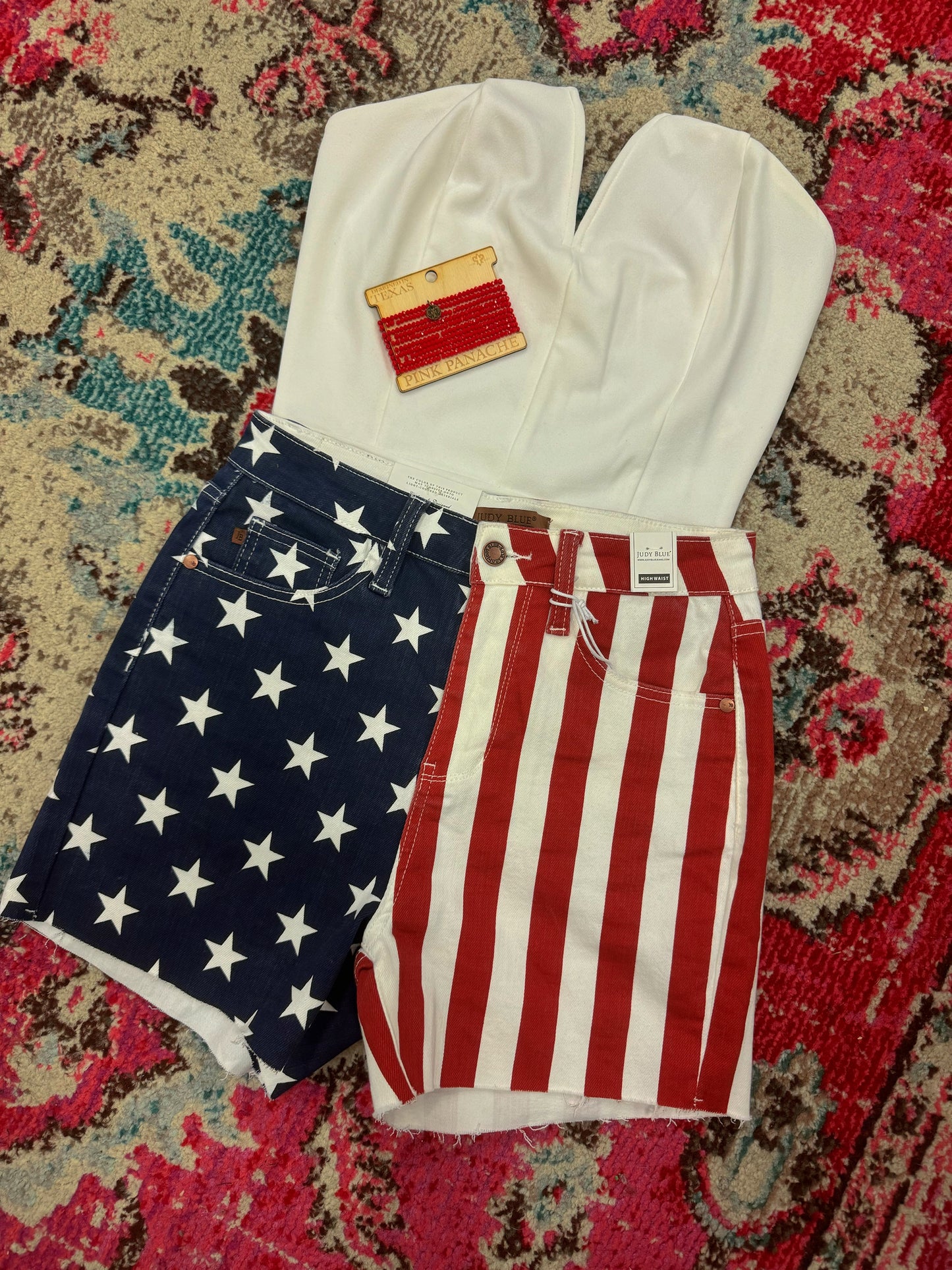 Judy Blue High Waist Stars & Stripes Shorts