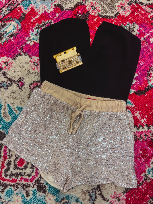 Sparkle In Champagne Shorts