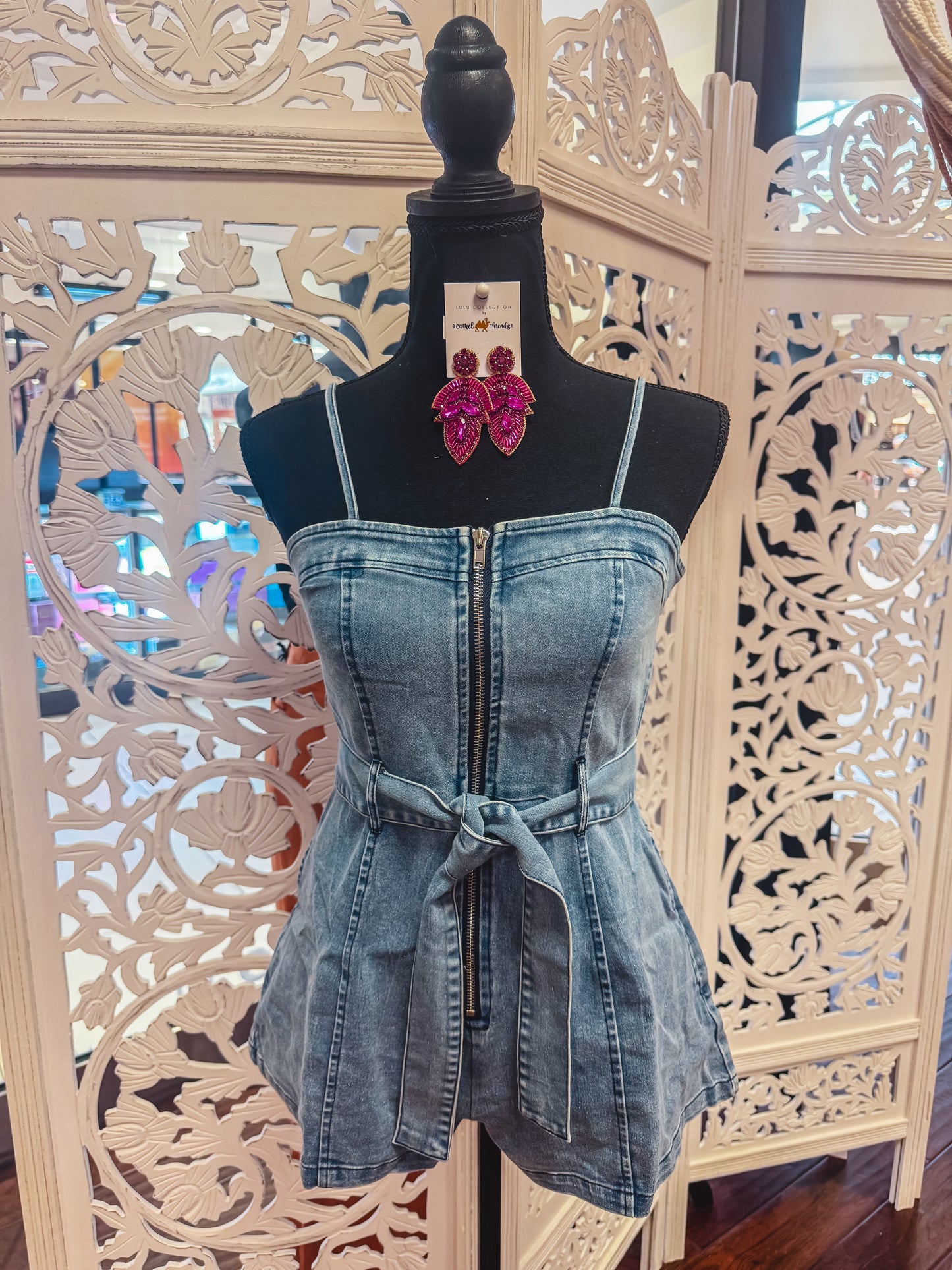 City Girl Denim Romper