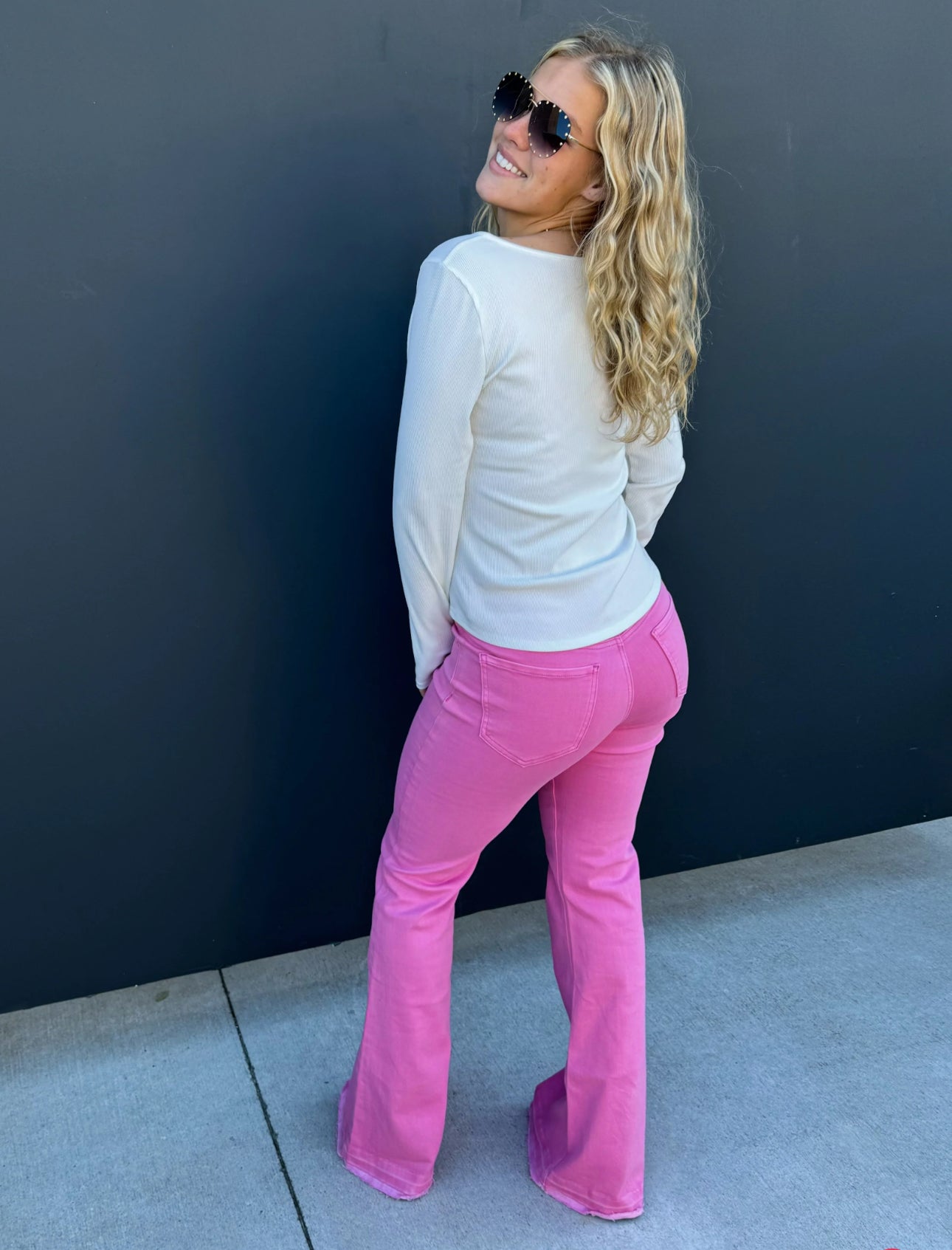 Jayde Pink Tummy Control Jeans - 34"