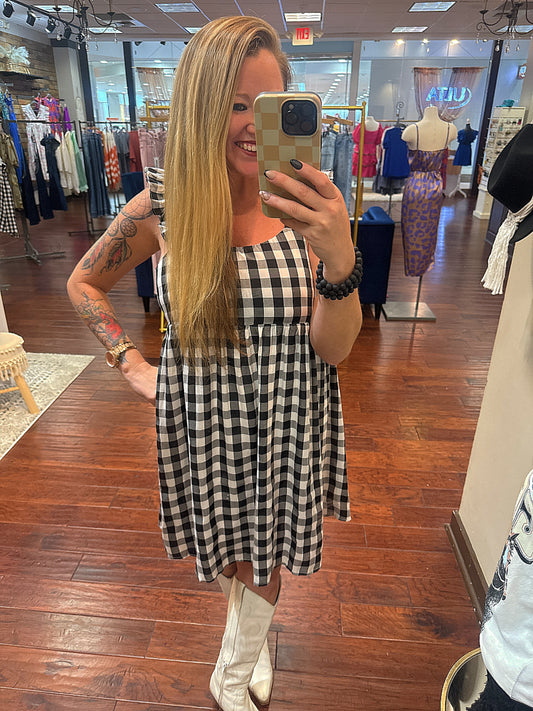 Gingham Check Dress