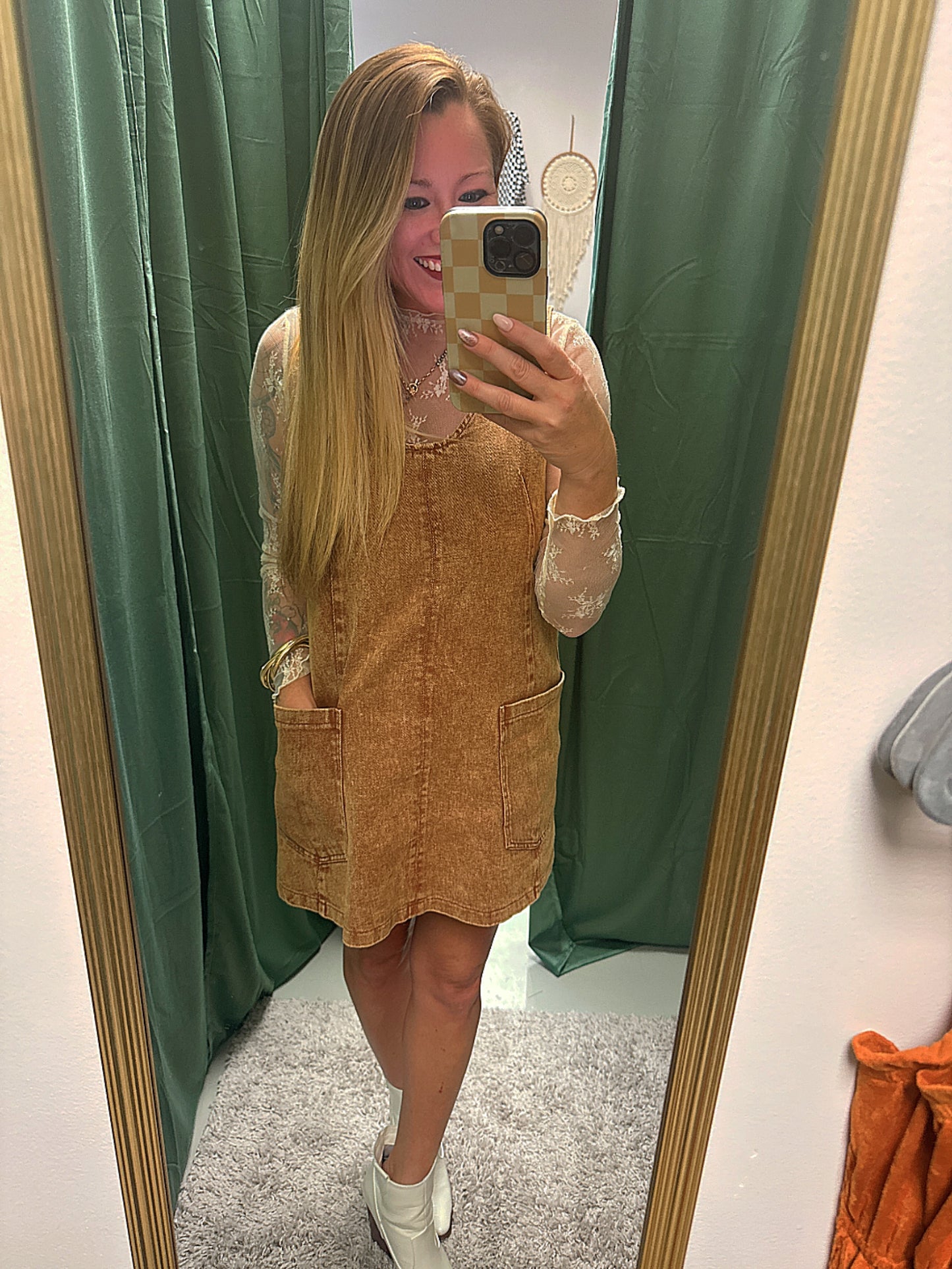 Overall Rust Dress