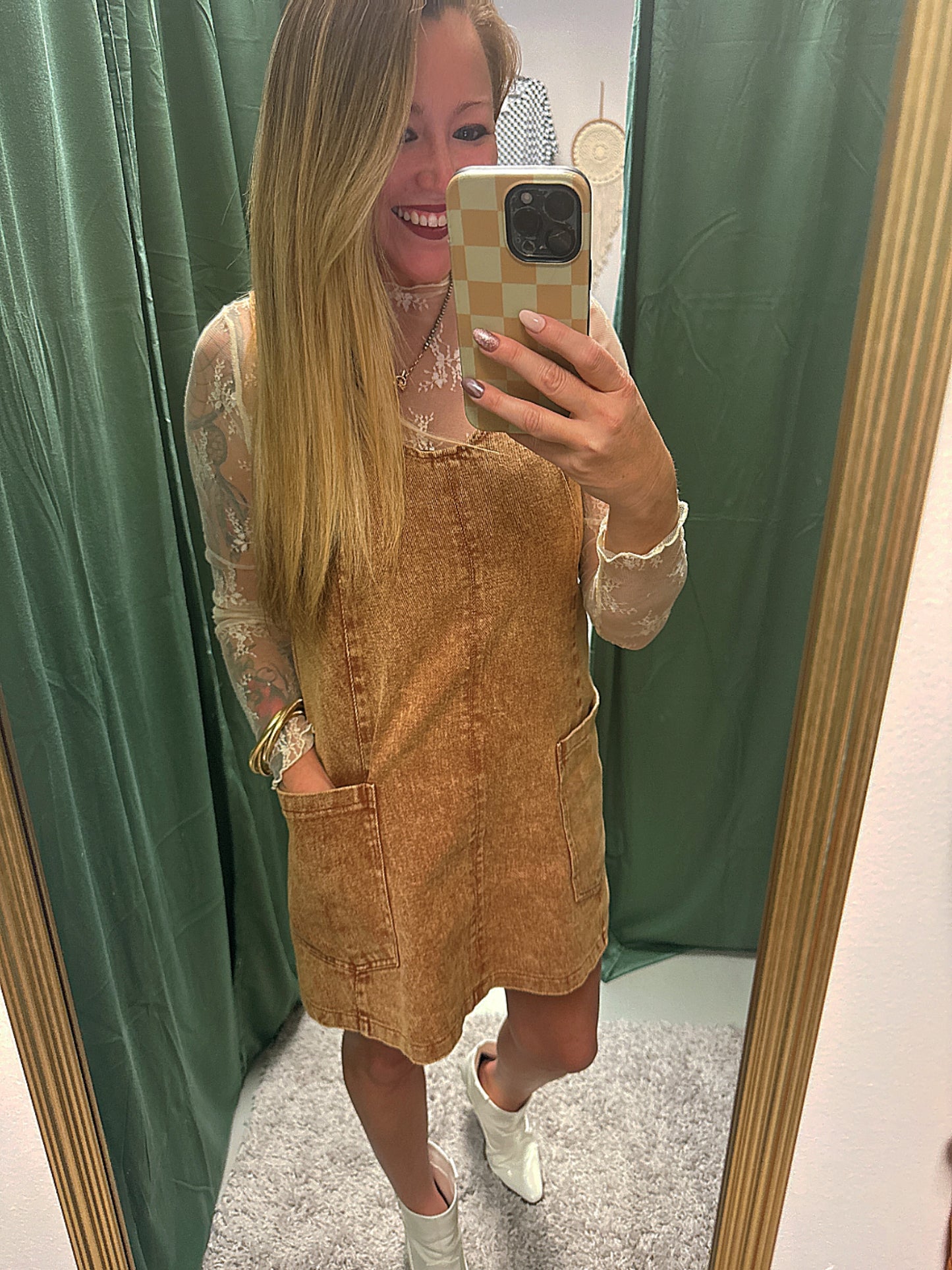 Overall Rust Dress