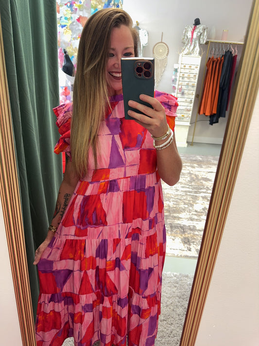 Sunset Serenade Tiered Midi