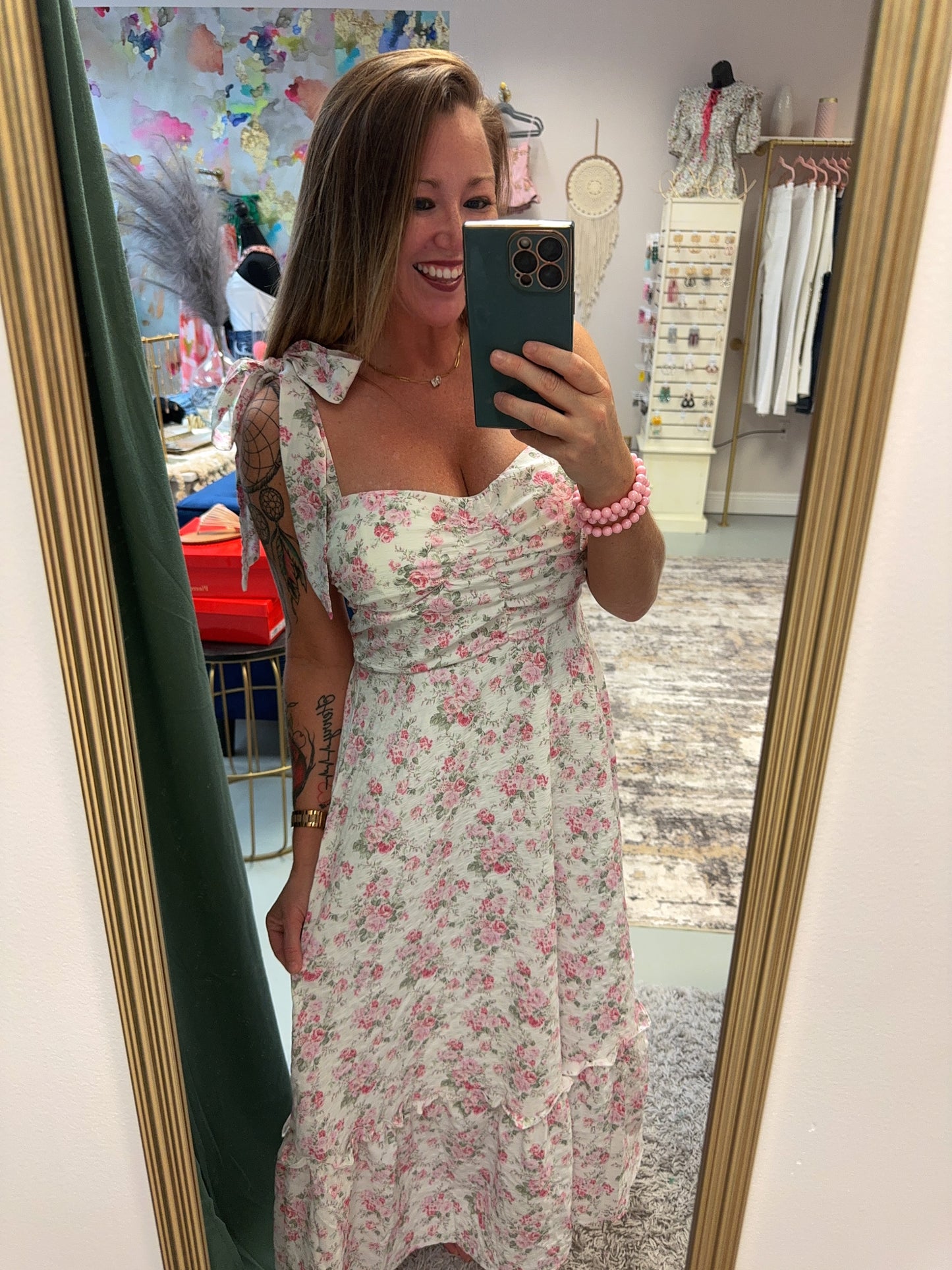 On The Move Pink Floral Maxi Dress