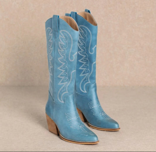 Blue Suede Boots