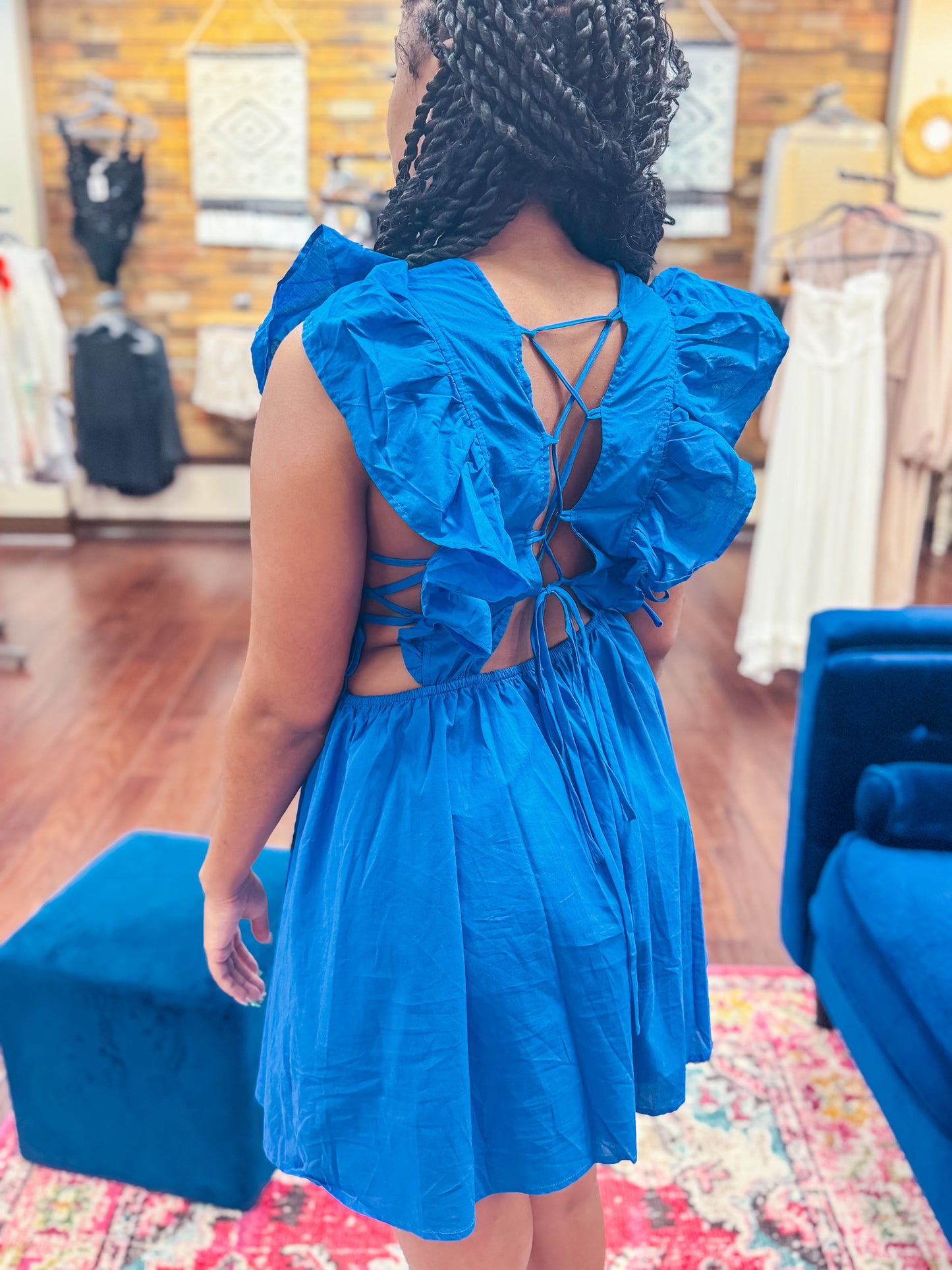 Royal Blue Mini Dress