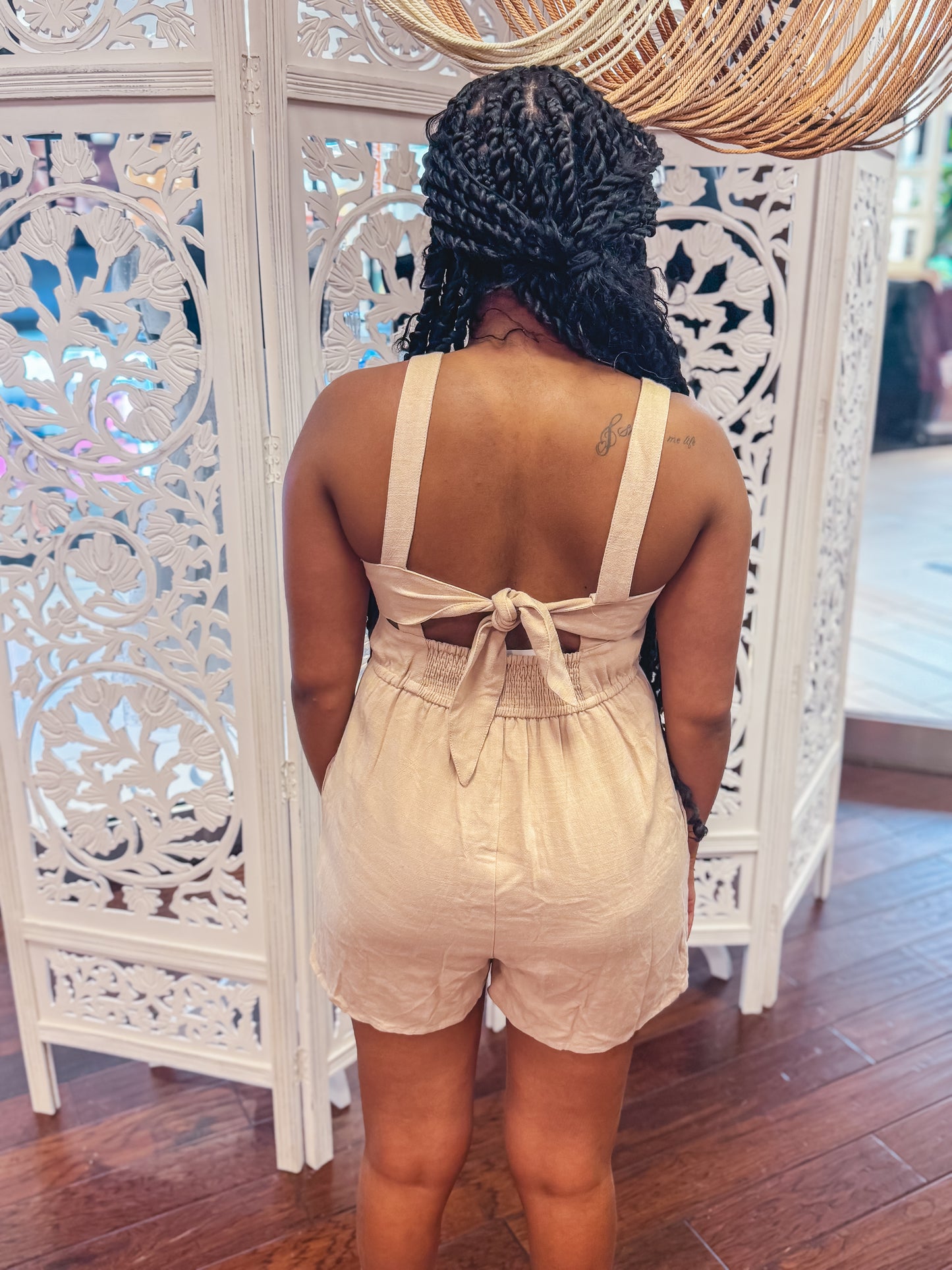 Boho Nude Romper