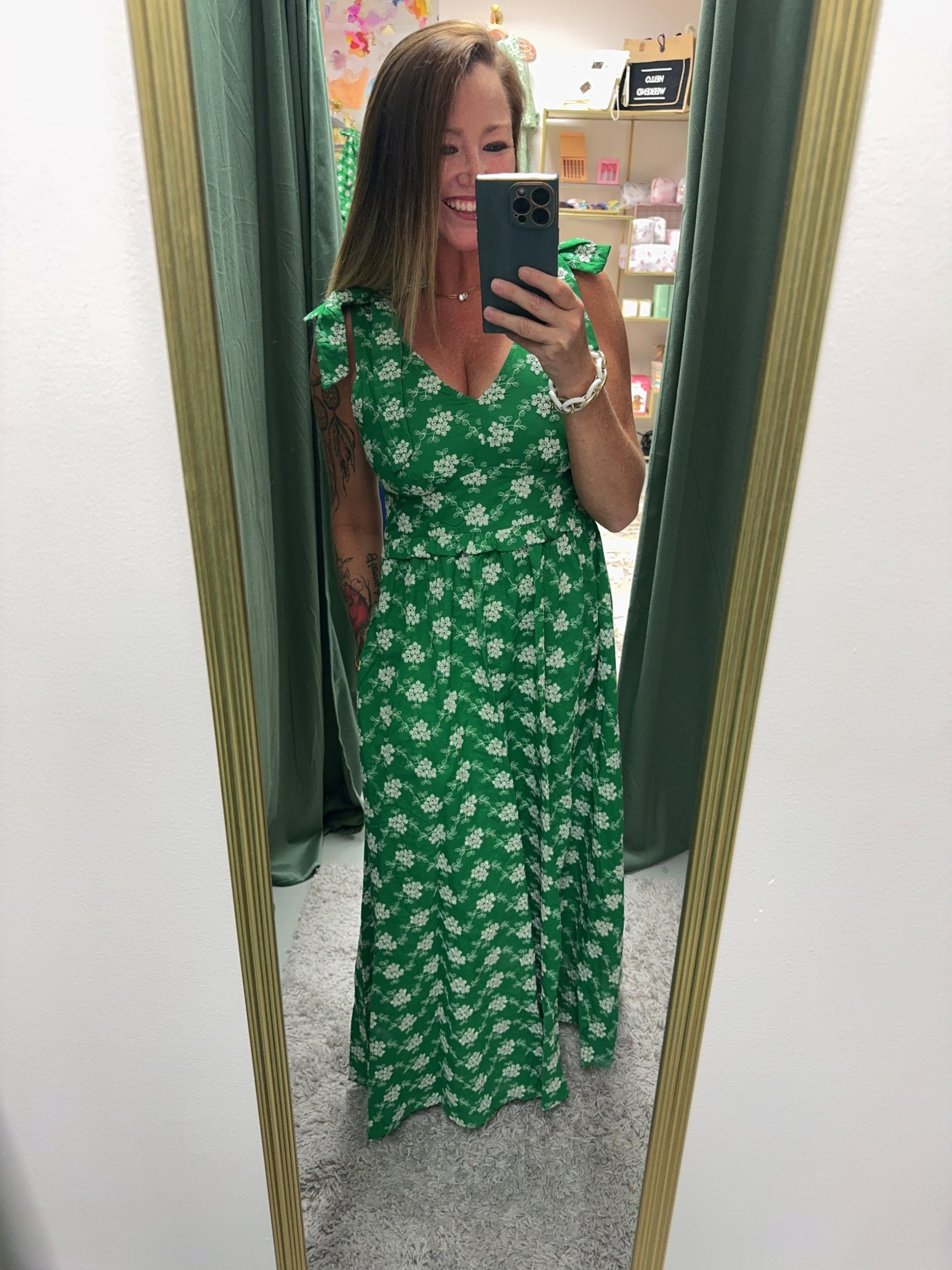 Green Embroidered Dress  K.OSS & CO.