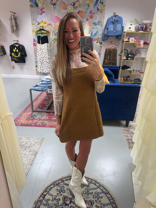 I'm Calling Corduroy Cotton Dress