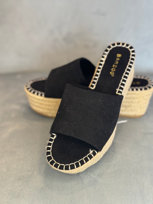 Black Summer Wedge