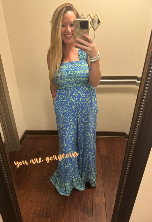 Retro Wide Legged Jumpsuit