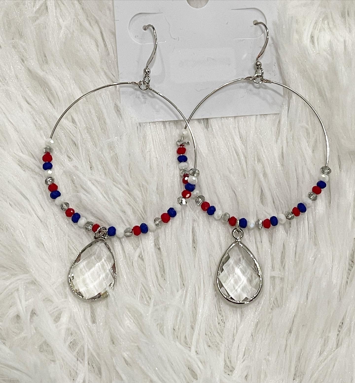 Patriotic Hoop Earrings